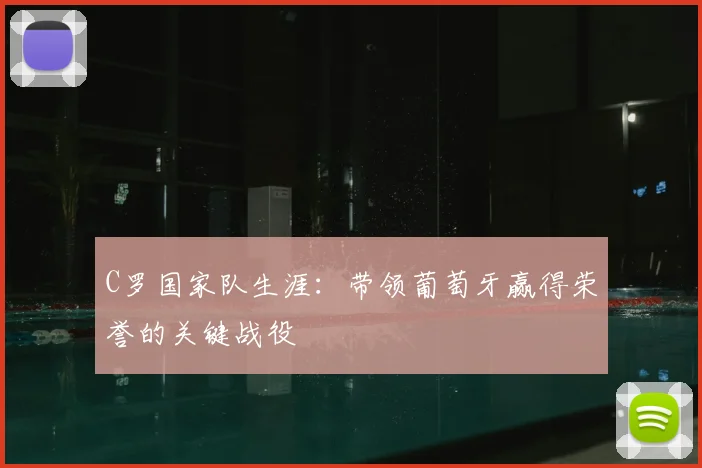 C罗国家队生涯：带领葡萄牙赢得荣誉的关键战役